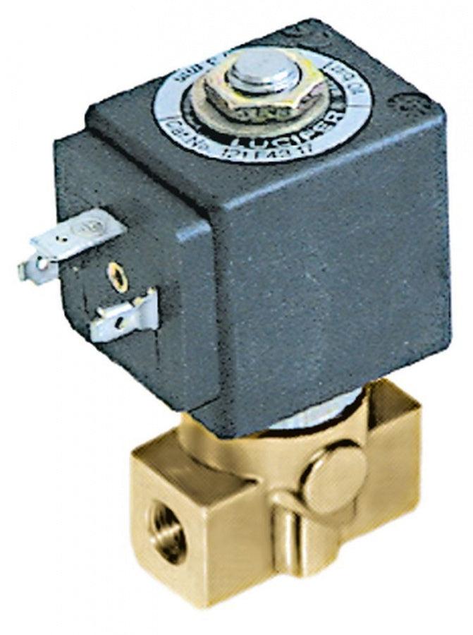Electrovalva 1/8" Lucifer Parker 121K1302, bobina 24V CC DZ02C2, temp. -20°+130°C, deschidere nominala 3 mm, P.max 10 bari, priza DIN - 370225