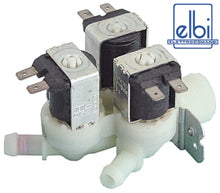 Electrovalva, 3 Cai, dreapta, 230 V, intrare ¾", iesire 11,5 mm, t.max. 90°C, ELBI, plastic - Cod 370257