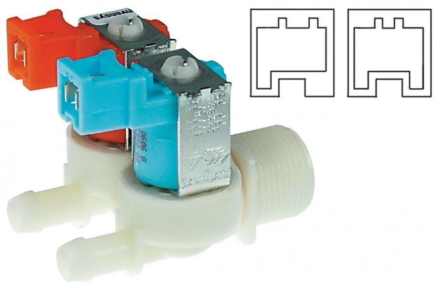 Electrovalva cu 2 iesiri, 230 V, intrare 3/4", iesire 11,5 mm, deschidere nominala DN10 - 370269