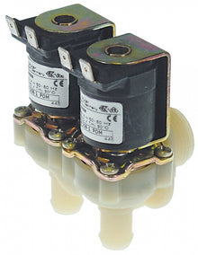 solenoid valve double angled 230V inlet ¾" outlet 14mm input 10l/min output A 3,5l/min