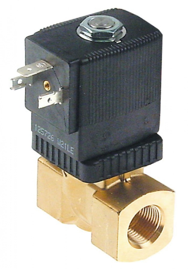 Electrovalva 2 Cai, 230 V, racord 3/8", deschidere nominala 10 mm, priza DIN - Cod 370335