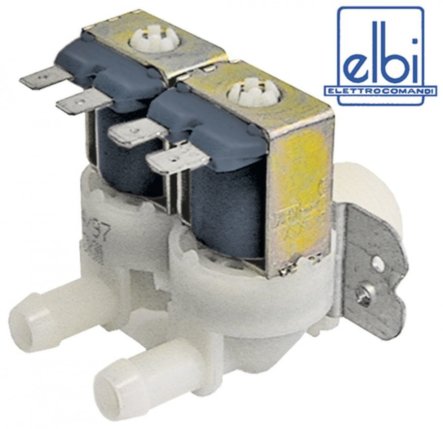 Electrovalva, 2 Cai, 230 V, intrare ¾", iesire 11,5 mm. t. max. 90°C, plastic, ELBI - Cod 370359