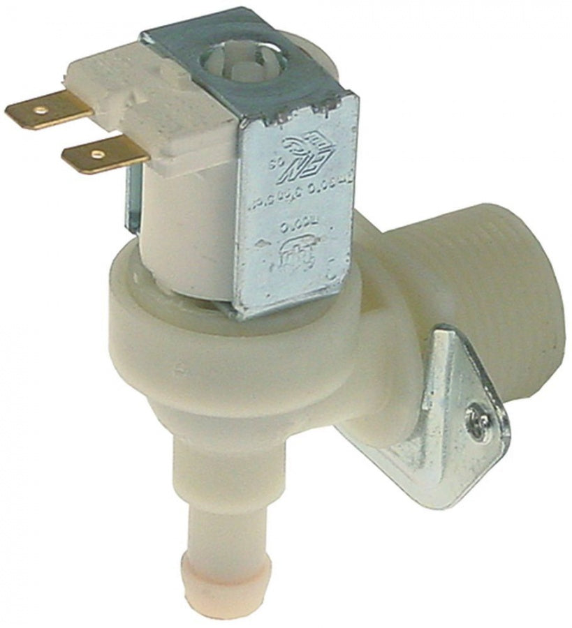 Electrovalva plastic unghiulara, 1 iesire, 230V, intrare ¾", iesire 11,5 mm - Cod 370419