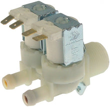 Electrovalva dubla, 230 V, intrare 3/4", iesire 11,5 mm. t. max. 90°C, cu reductii debit la iesiri - 370422
