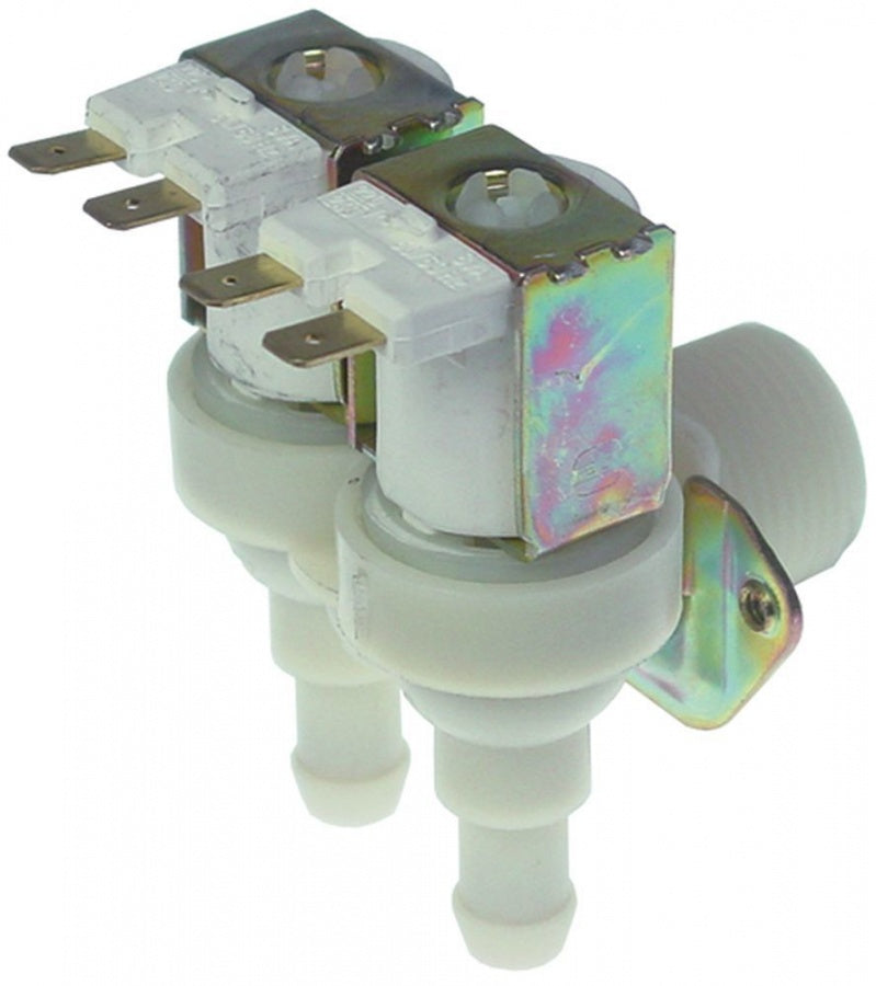 Electrovalva 2 cai unghiulara, 230V, intrare ¾", iesire 11,5mm, temperatura maxima 90°C, plastic, TP - 370452