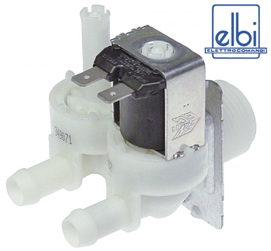 Electrovalva, 2 Cai, 230 V, intrare ¾", iesire 11,5 mm. t. max. 90°C, plastic, ELBI - Cod 370461