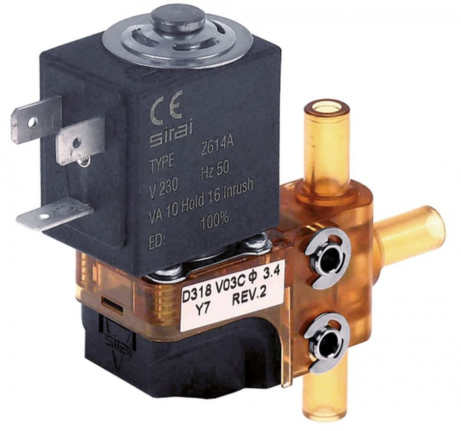 solenoid valve 3-way plastic 230V DN 3,4mm