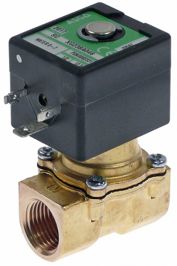 Electrovalva 24 V alternativ, racorduri 1/2", L 52 mm, deschidere nominala 12,5 mm, p max 7 bari - 370509