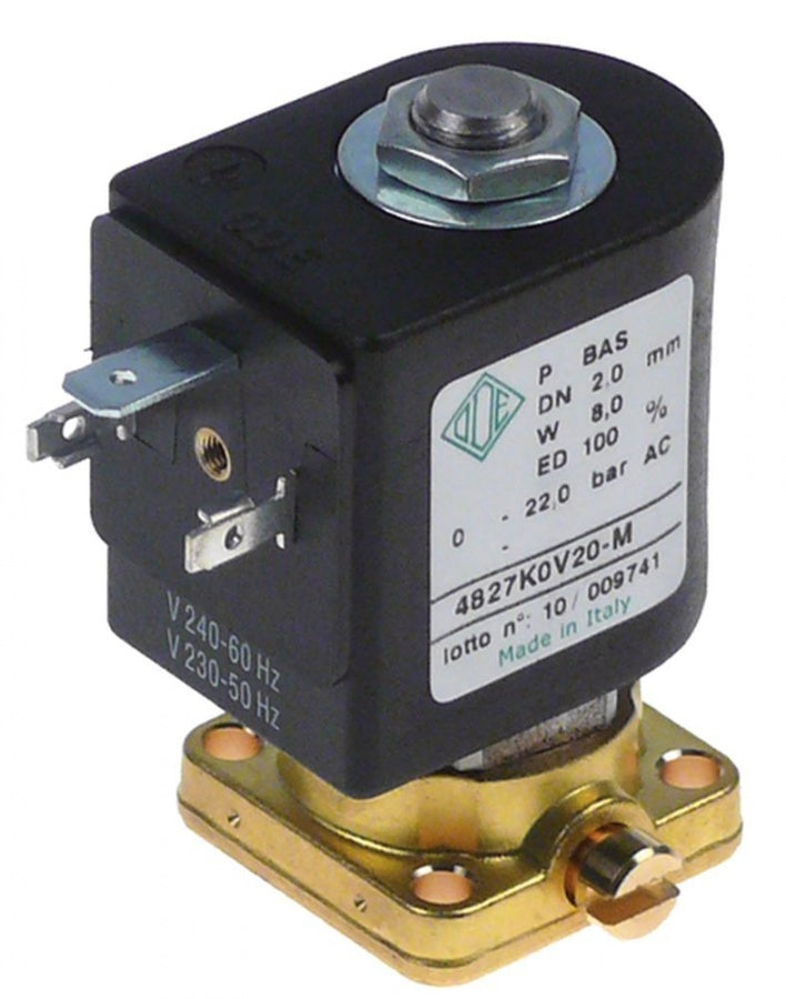 solenoid valve brass 2-ways 230V AC flange 32x32mm 50Hz