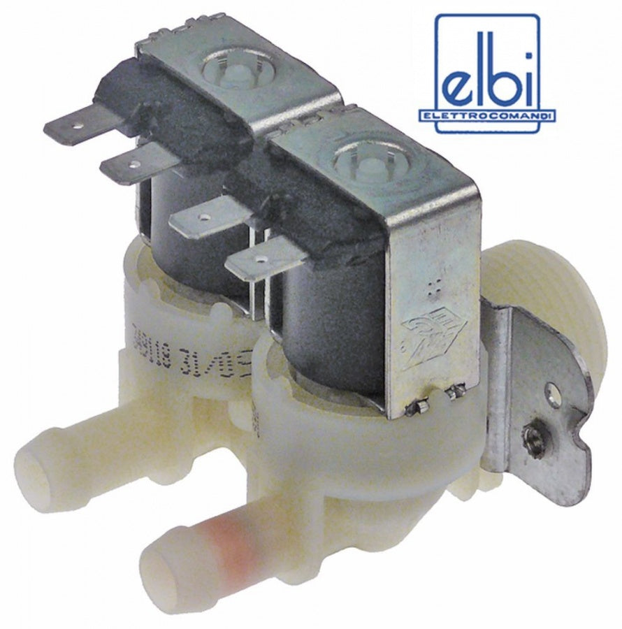 solenoid valve double straight 220-240V inlet 3/4" outlet 11,5 mm input 5,5 l/min output A 5,5 l/min