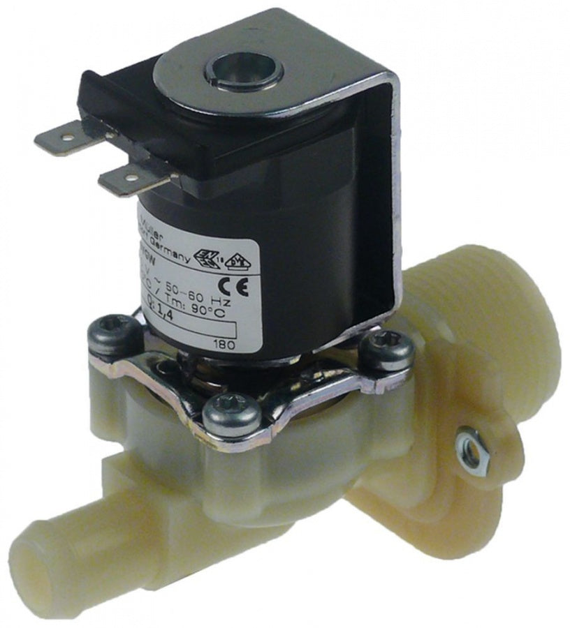 solenoid valve single straight 220-240V AC inlet 3/4" outlet 14,5mm output 1,4l/min DN10