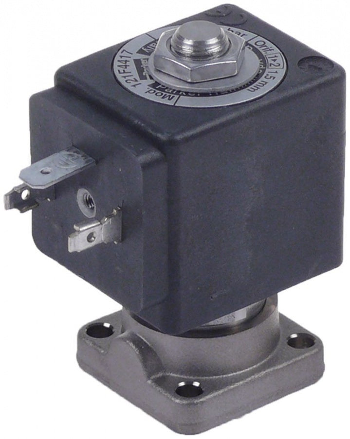 solenoid valve 2-ways 24V DN 1,5mm slide-on receptacle DIN PARKER type series 121F