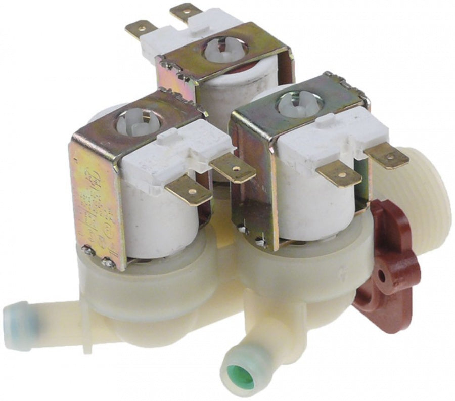 solenoid valve 3-fold straight 230 V AC inlet 3/4" outlet 11,5 mm t.max. 60°C input 10 l/min - 370635