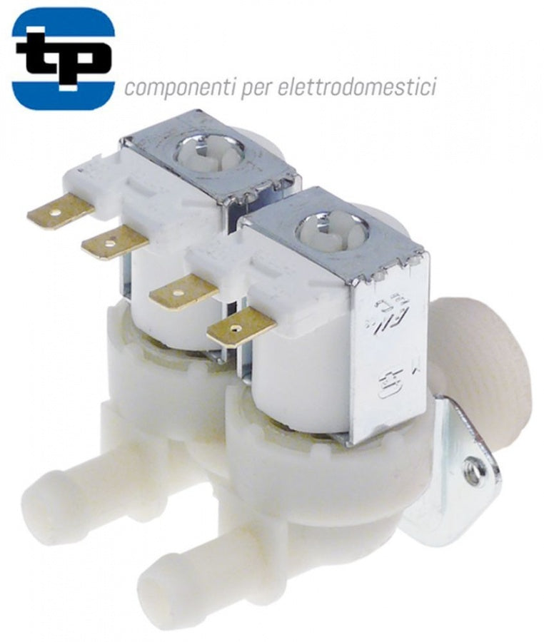 solenoid valve double straight 230V AC inlet ¾" outlet 11,5mm 10 t.max. 90°C input 5,5l/min