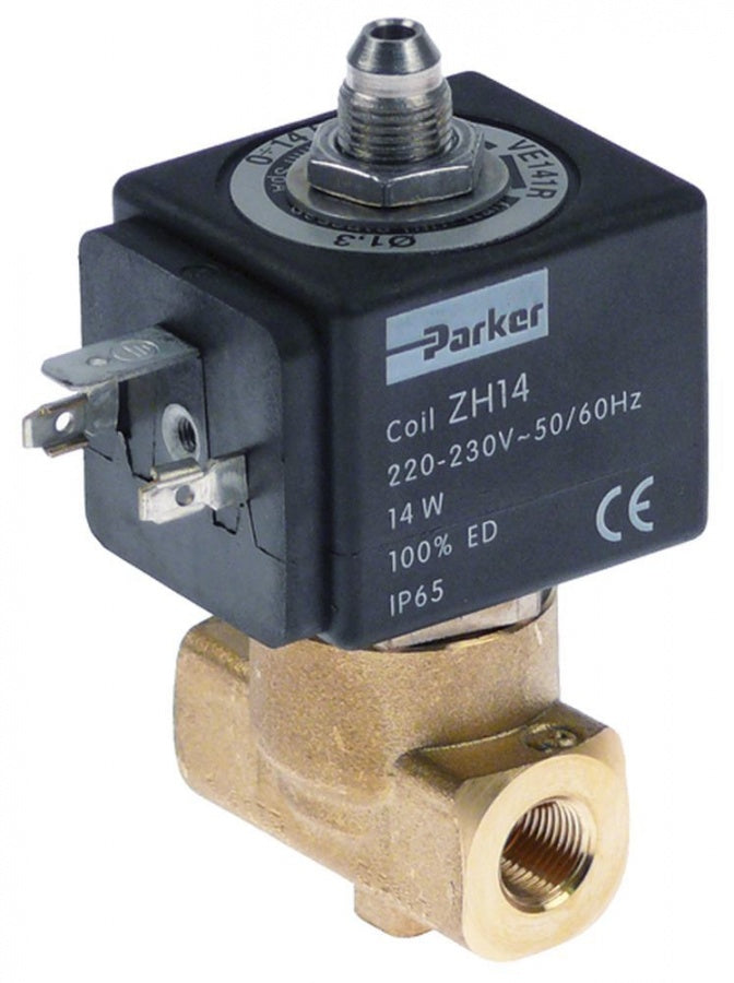 Electrovalva TIP ZH14, 230 V, cu 3 cai, racord 1/8", DN 1,3 mm, etansare pe rubin, -40 +180°C, max. 20 bari - 370689