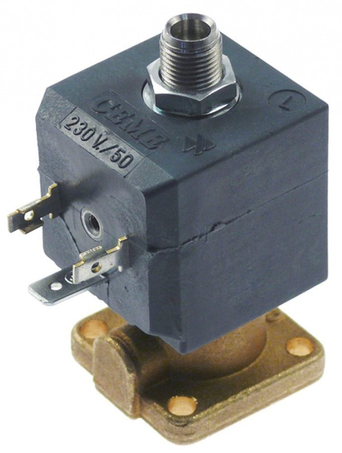 solenoid valve 2-ways 230 VAC L 34mm t.max. 150°C CEME type series 62 coil type 688 p max 15bar 50Hz