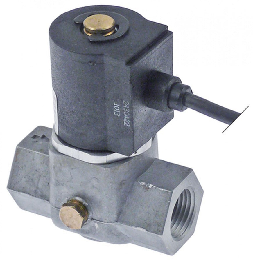 solenoid valve gas 2-ways 230V inlet ½" IT outlet ½" IT connection cable L 69mm