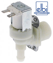 solenoid valve single angled 230V AC inlet ¾" outlet 11,5mm t.max. 60°C ELBI 319 plastic