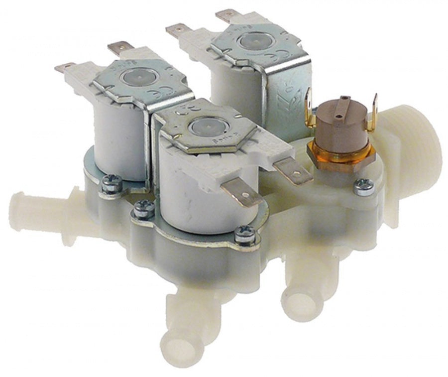 Electrovalva cu 4 iesiri si senzor de temperatura, 24 V, intrare 3/4", iesiri 10,5 mm, t.max. 90°C - 370762