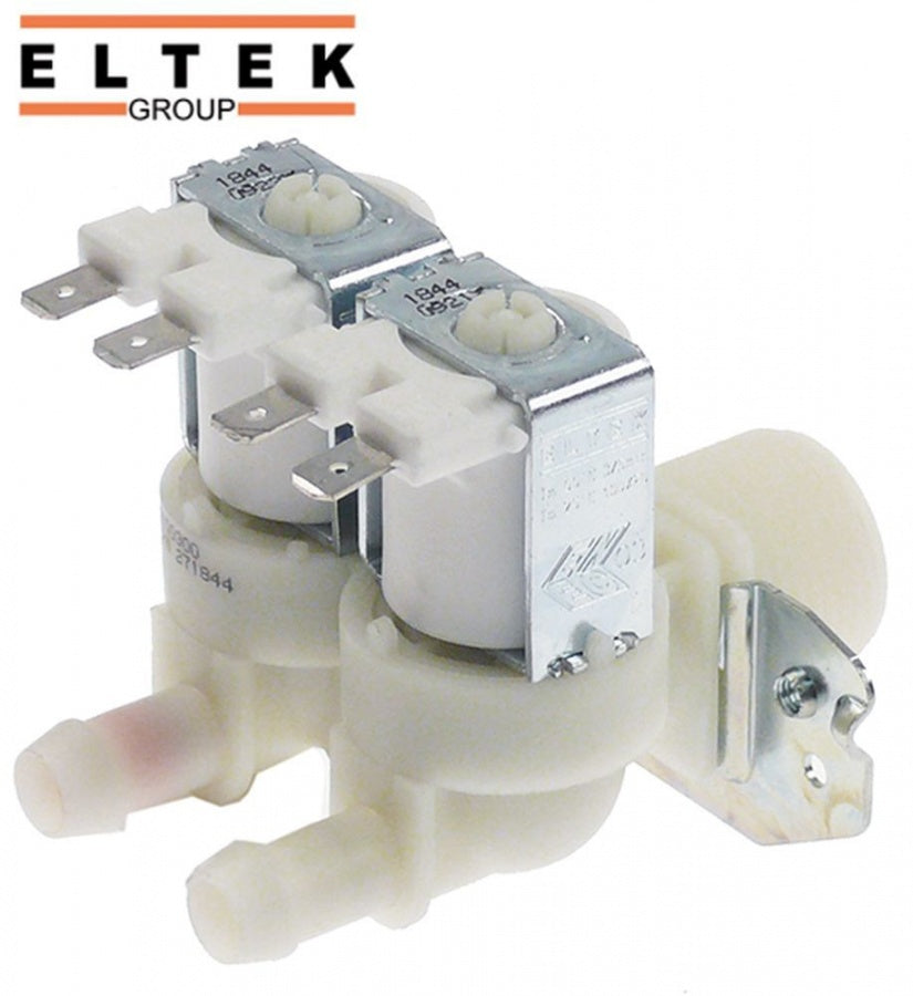 solenoid valve double straight 230V inlet 3/4 outlet 11,5mm input 7l/min output 1x1,2-1x2,5l/min