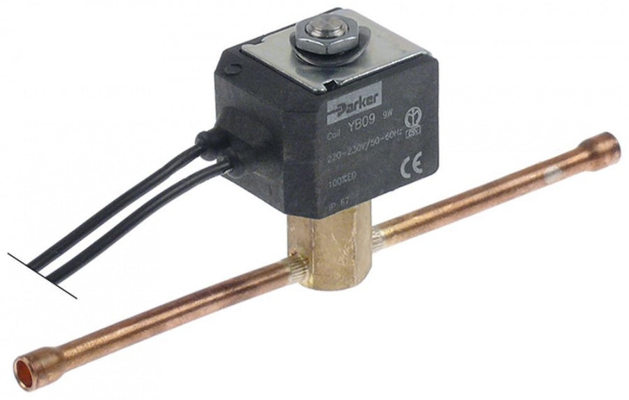 solenoid valve 230V connection 6mm soldering connection PARKER