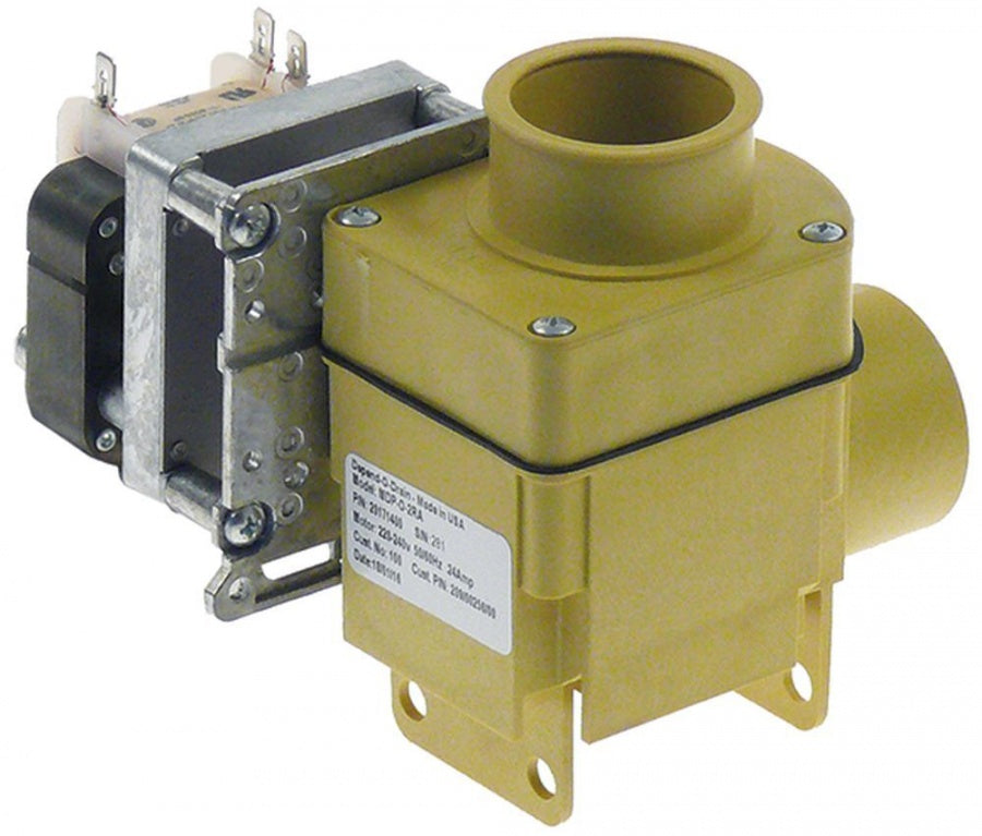 Electrovalva de golire MDP-O-2RA, 220/240 V, normal deschisa, intrare ø 51 mm, ieșire ø 53 mm, pentru mașină de spălat - 370870