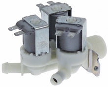 Electrovalva tripla dreapta 12V, intrare 3/4", ieșire ø10,5mm, T.max. 90°C, ELBI 369, plastic, Girbau 422766