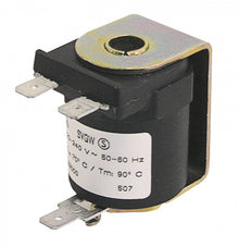 Bobina electrovalva A.u.k. Muller  230 V, H 39,5 mm, diametrul int. 8,2 mm, conectori 6,3 mm - 371017