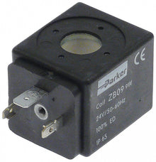 Bobina electrovalva Parker ZB09, 24 V CA, 9 VA, dimensiuni 34 x 43,5 mm, H 33 mm, int ø 14 mm - 371036