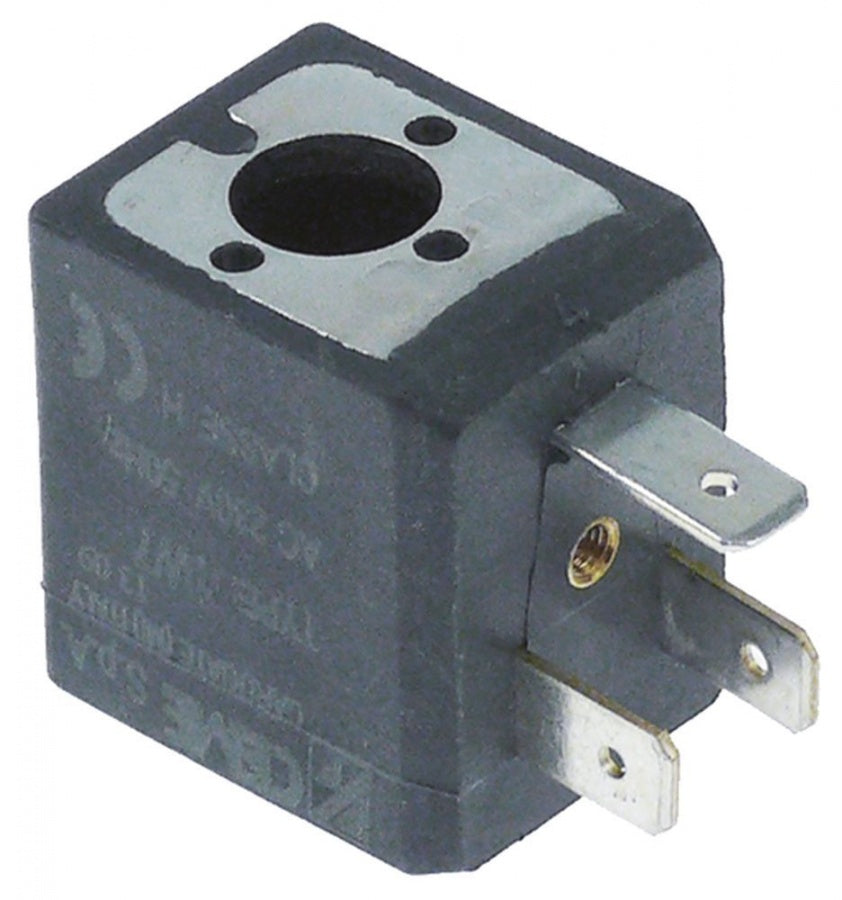 Bobina electrovalva CEME tip 1W7, 230 V, AC, 50 Hz, interior ø 10 mm, conectori 6,3 mm,  H 30 mm - 371154