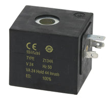 Bobina electrovalva Asco/Sirai, 24V CA, 24VA, 50Hz, model bobina Z134A, int. ø 14 mm, H 43 mm, L 49 x 42 mm, pentru valve L153 DA - 371178