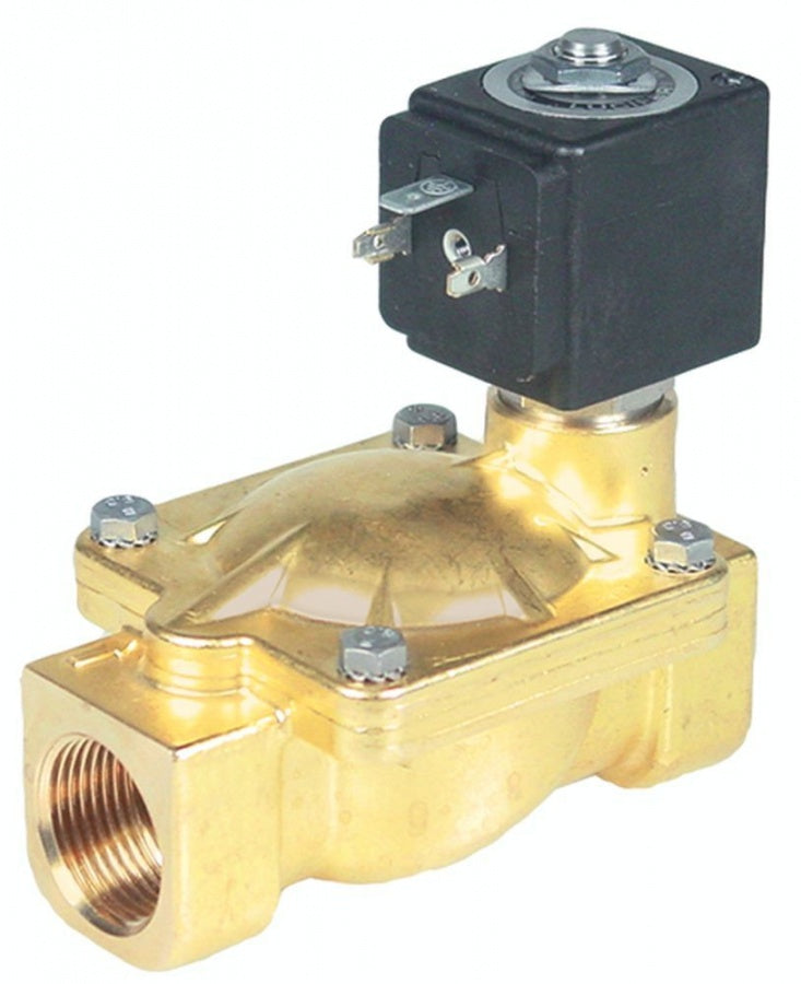 Electrovalva 3/4", 230 V, L 100 mm, T.max. 140°C, P.max. 10 bar, bobina DZ06S6, priza DIN, ventil Lucifer 7321(PM143) - 371187