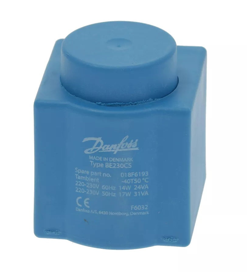 Bobina electrovalva BE230CS Danfoss 018F6193, 17/14W, 230V, 50-60 Hz