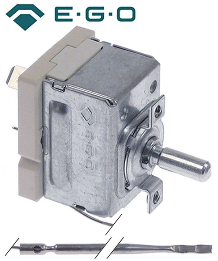 Termostat 30-280°C, contact 1No, 16A, 250V, capilar 860mm, bulb ø 3mm, L 170mm