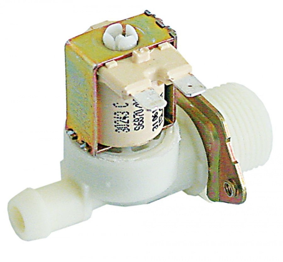 Electrovalva 1 Cale, 230 V, intrare ¾", iesire 14 mm, t. max. 90°C, debit 15l/min - Cod 372047
