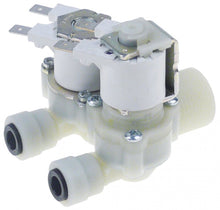 solenoid valve double straight 230V t.max. 60°C plastic RPE flow regulating valve inlet white