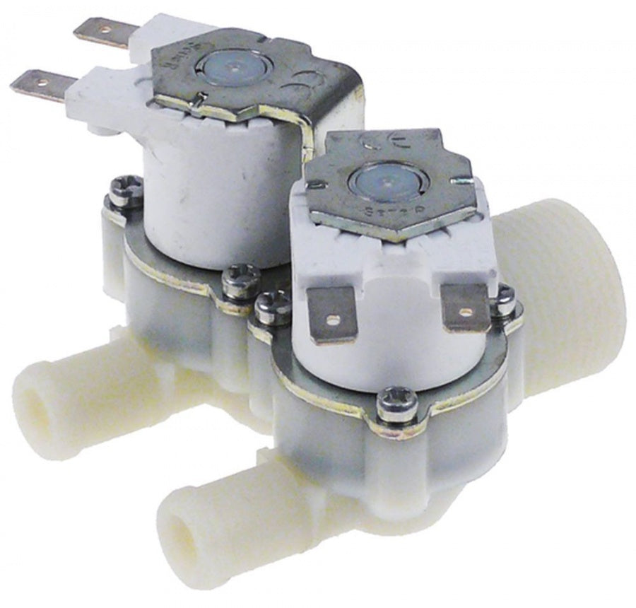 solenoid valve double straight 230V AC inlet 3/4" outlet 14mm input 10-12l/min RPE