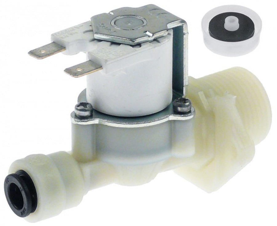 electrovalva simplu drept 220-240VAC intrare 3/4\ ieșire JG 8 intrare 10-12l/min T.max. 60°C"