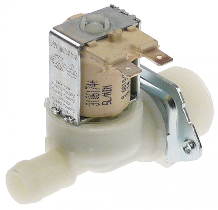 solenoid valve single straight 230V inlet 3/4" outlet 13,5mm input 15l/min t.max. 90°C