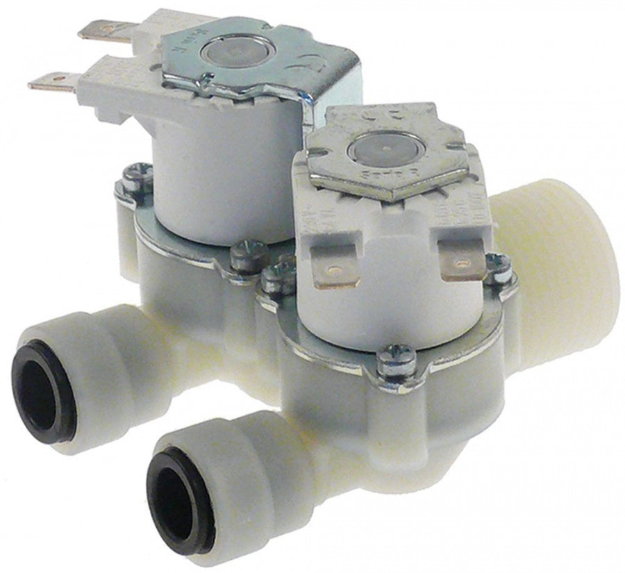 Electrovalva dubla 230 V, intrare 3/4", iesire cuple rapide JG 10 mm, DN10, t.max. 25/60/90°C - 374065