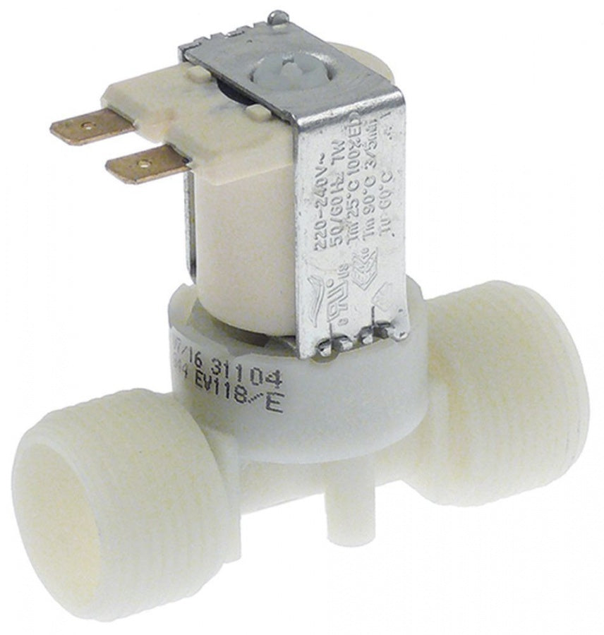 electrovalva simplu drept 230VAC intrare 3/4\ ieșire 3/4\" reducere ieșire verde ieșire 0.8l/min