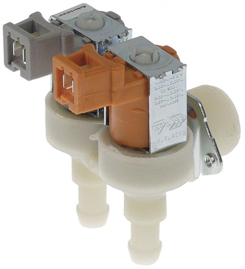 electrovalva dublu unghiular 230 intrare 3/4\ ieșire 10mm T.max. 90°C ROBERTSHAW plastic"