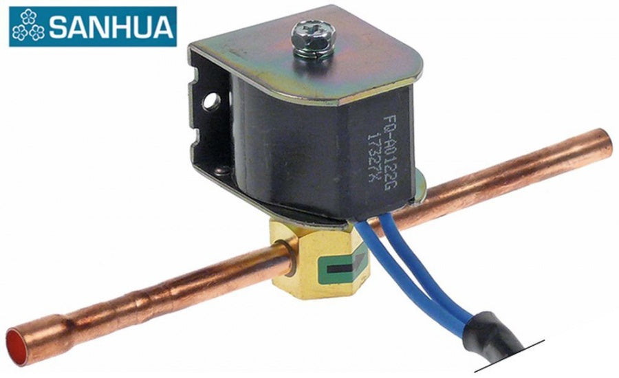 Electrovalva SANHUA tip FDF2AT, conectare prin sudare, racord 6 mm, L 143 mm, 220-240 V - 374110