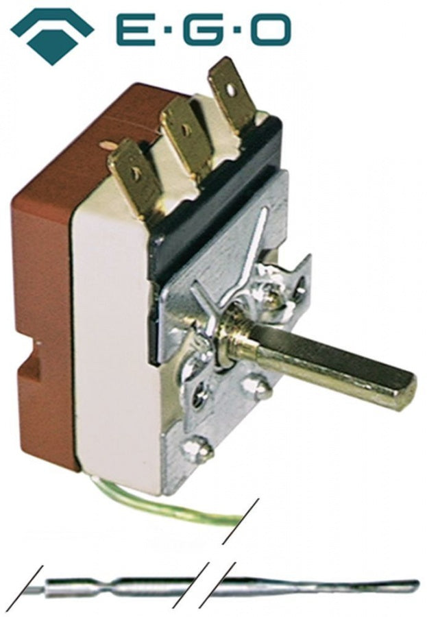 Termostat 50-250°C, contact 16 A, bulb ø 3,1 x 208 mm, capilar 1130 mm, EGO 55.13043.010, 5513043010 - 375010