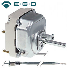 Termostat friteuza 95-180°C, 3 contacte 16 A, presetupa M9, bulb ø 6 x 133 mm, capilar 1780 mm, EGO 55.34035.800, 55.34035.080, 5534034150 - 375022