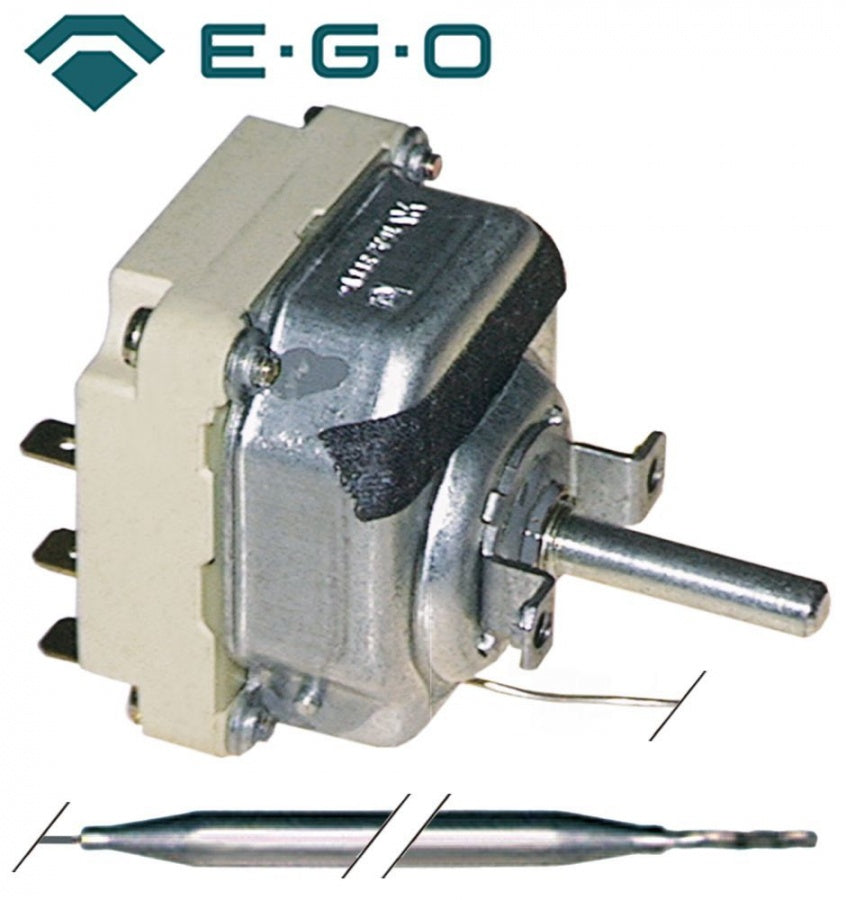 Termostat 50-300°C, 3 contacte, 16 A, bulb ø 6 x 77 mm, capilar 2980 mm - 375025