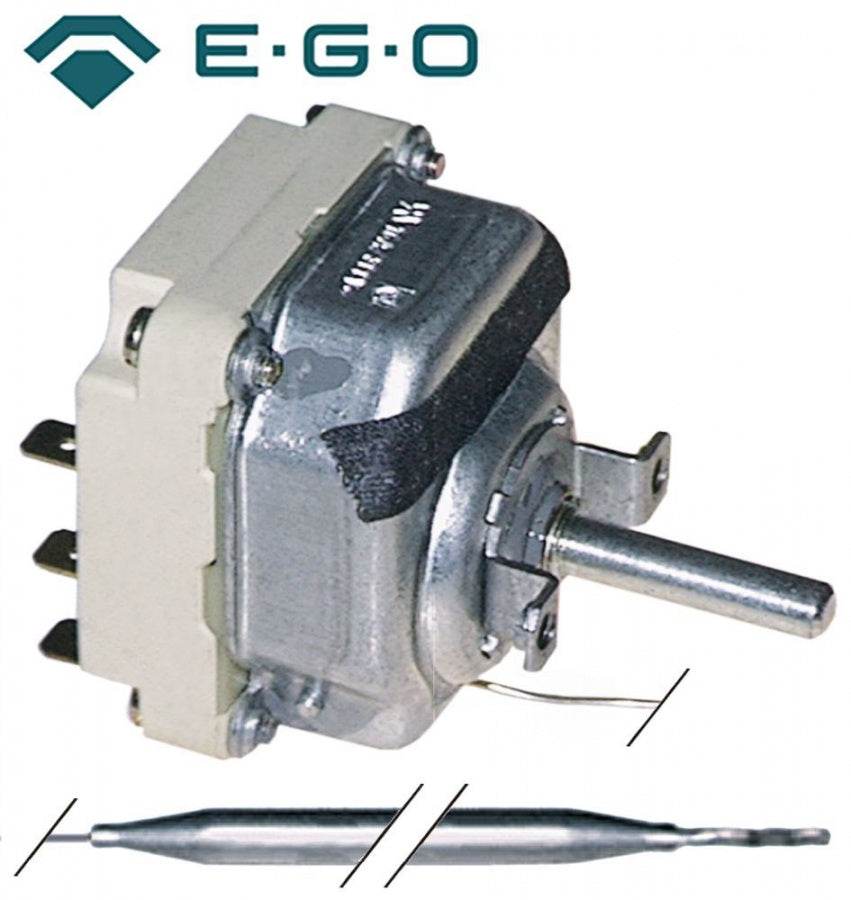 Termostat trifazic 50-300°C, cu 3 contacte 16 A, bulb ø 6 x 79 mm, capilar 1740 mm, EGO - 375038