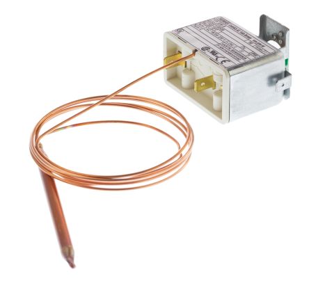 Termostat JUMO 20-500°C, contact 1CO, 16A, sonda ø 8 x 155 mm, capilar 1000 mm - 375100