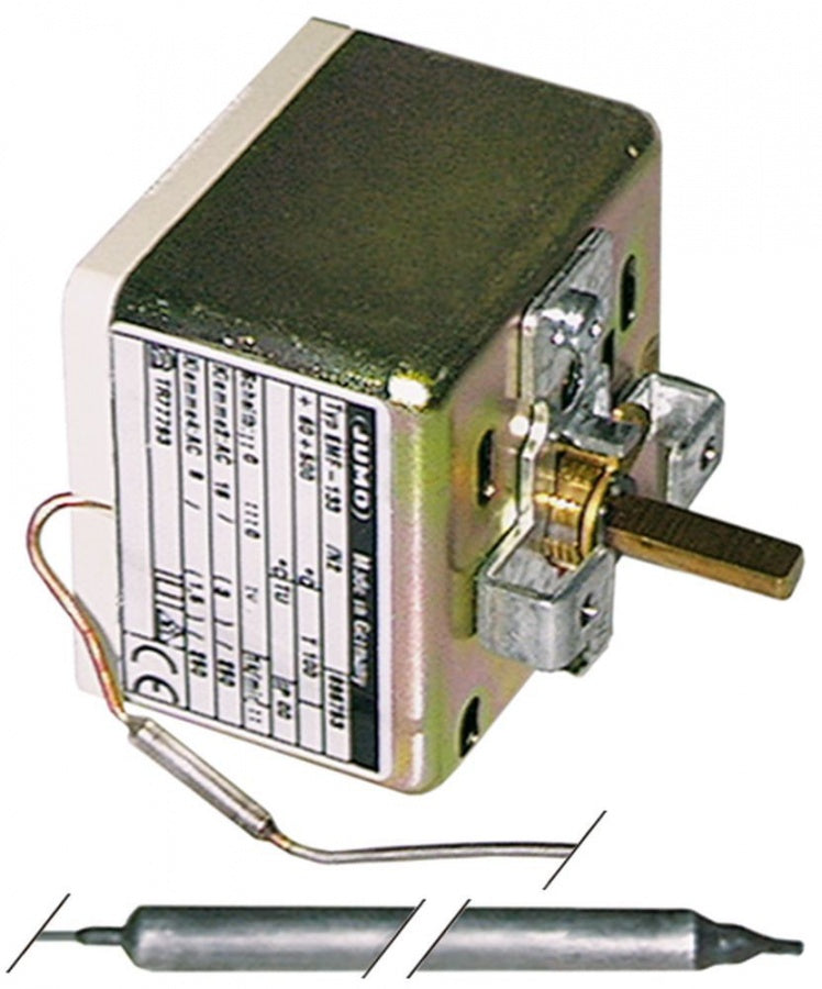 Termostat trifazic pizza 20-500°C, JUMO TYP EMF-133, contacte 3CO, 16A, senzor ø 8 x 155 mm - 375103
