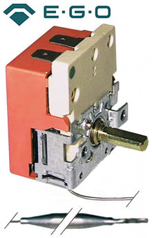 Termostat 121-190°C, contact 1 NC, 16 A, dimensiuni bulb ø 6 x 117 mm, lungime capilar 390 mm - 375110
